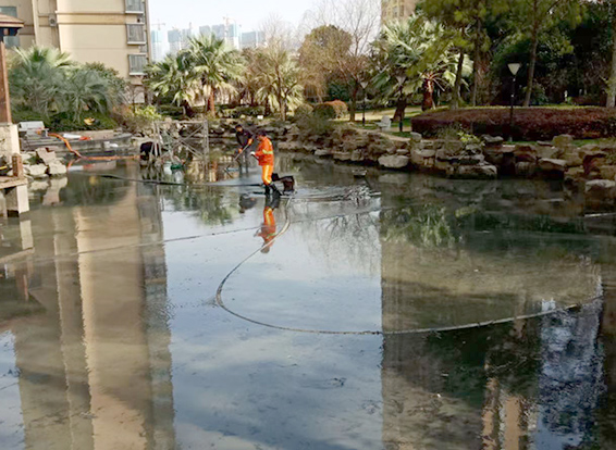 巨野景观池淤泥清理